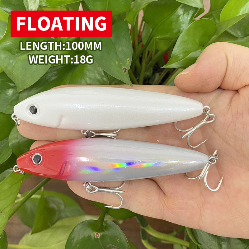 Fishing Equipment And Gear - เหยื่อปลอมแบบลอยน้ำ ขนาด 100 มม. น้ำหนัก 18