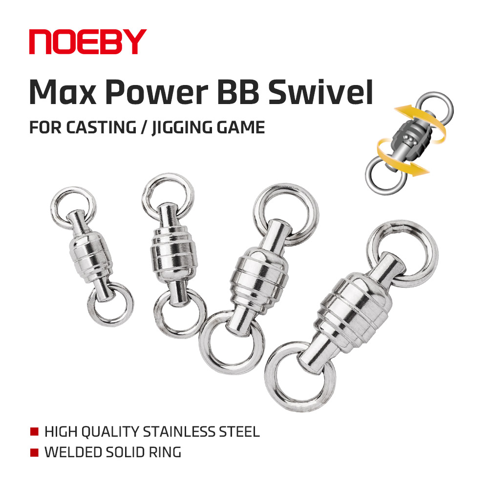 Quality Fishing Equipment - NOEBY Max Power BB หมุนคุณภาพสูงสแตนเลสเชื่อมแหวนแข็ง #