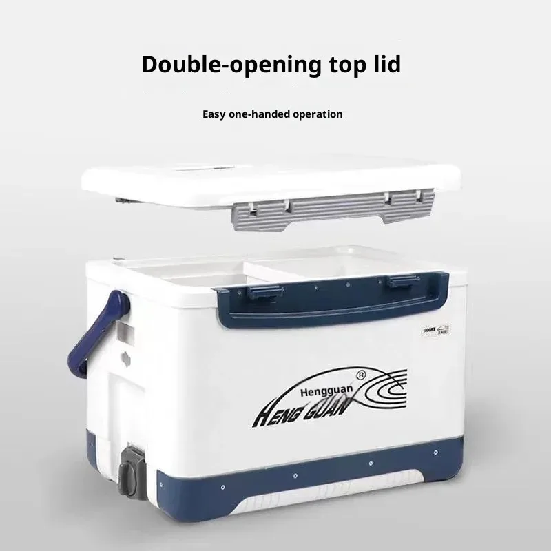 Fishing Equipment And Gear - กล่องเก็บอุปกรณ์ตกปลาแบบพกพาอเนกประสงค์พร้อมฉนวนกันความร้อนและที่นั่ง