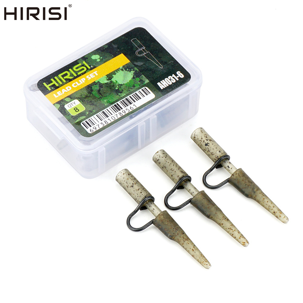 Fishing Equipment Gear - อุปกรณ์ตกปลาคาร์พ Hirisi 8 ชิ้น ตัวหนีบตะกั่วแบบหนา ตัวเชื่อมแบบหมุน